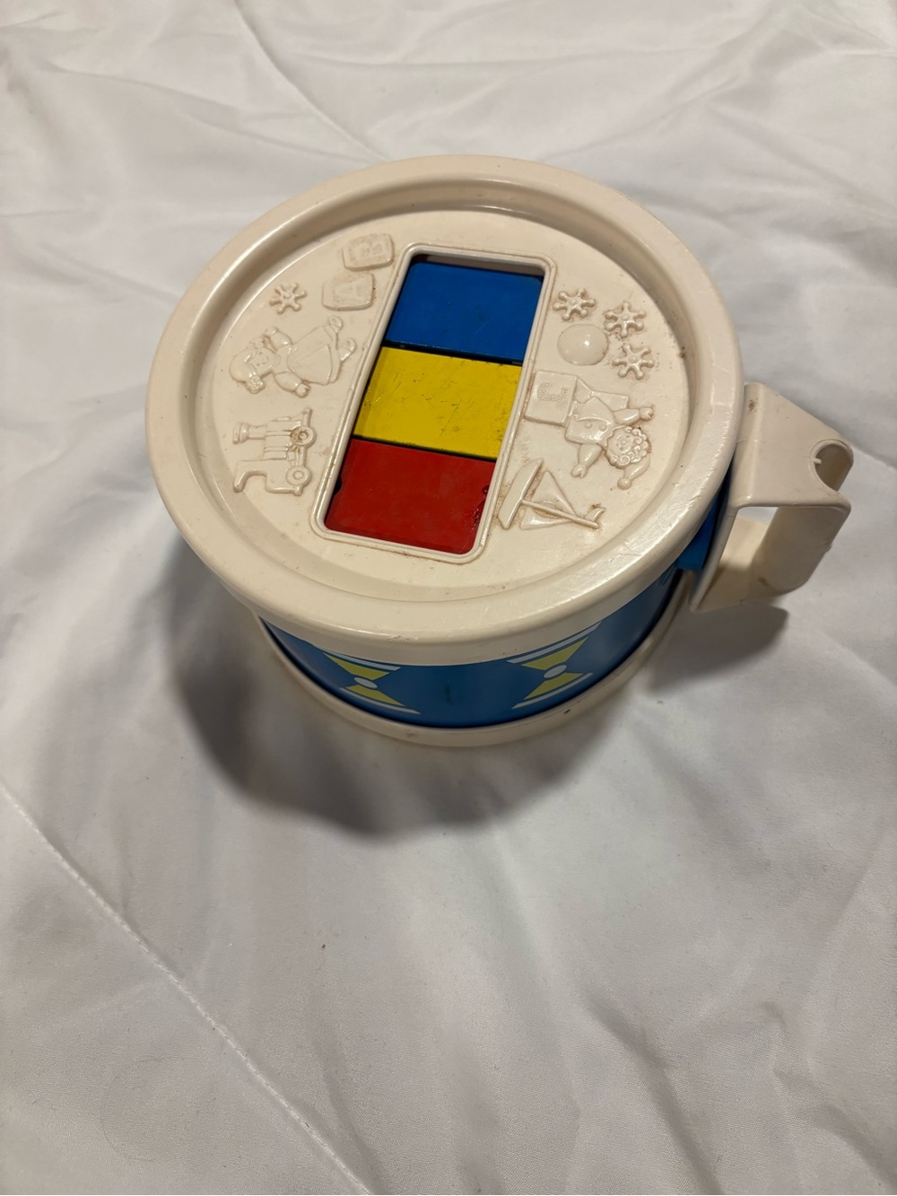 Vintage 1976 Fisher Price Toy Drum/Xylophone Musical Instrument Colorful Plastic